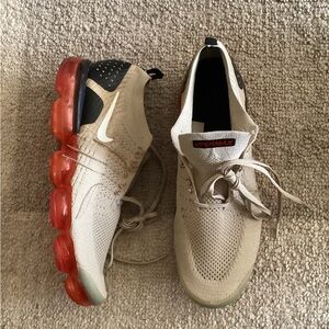 Nike Air Max Beige and Orange Sneakers